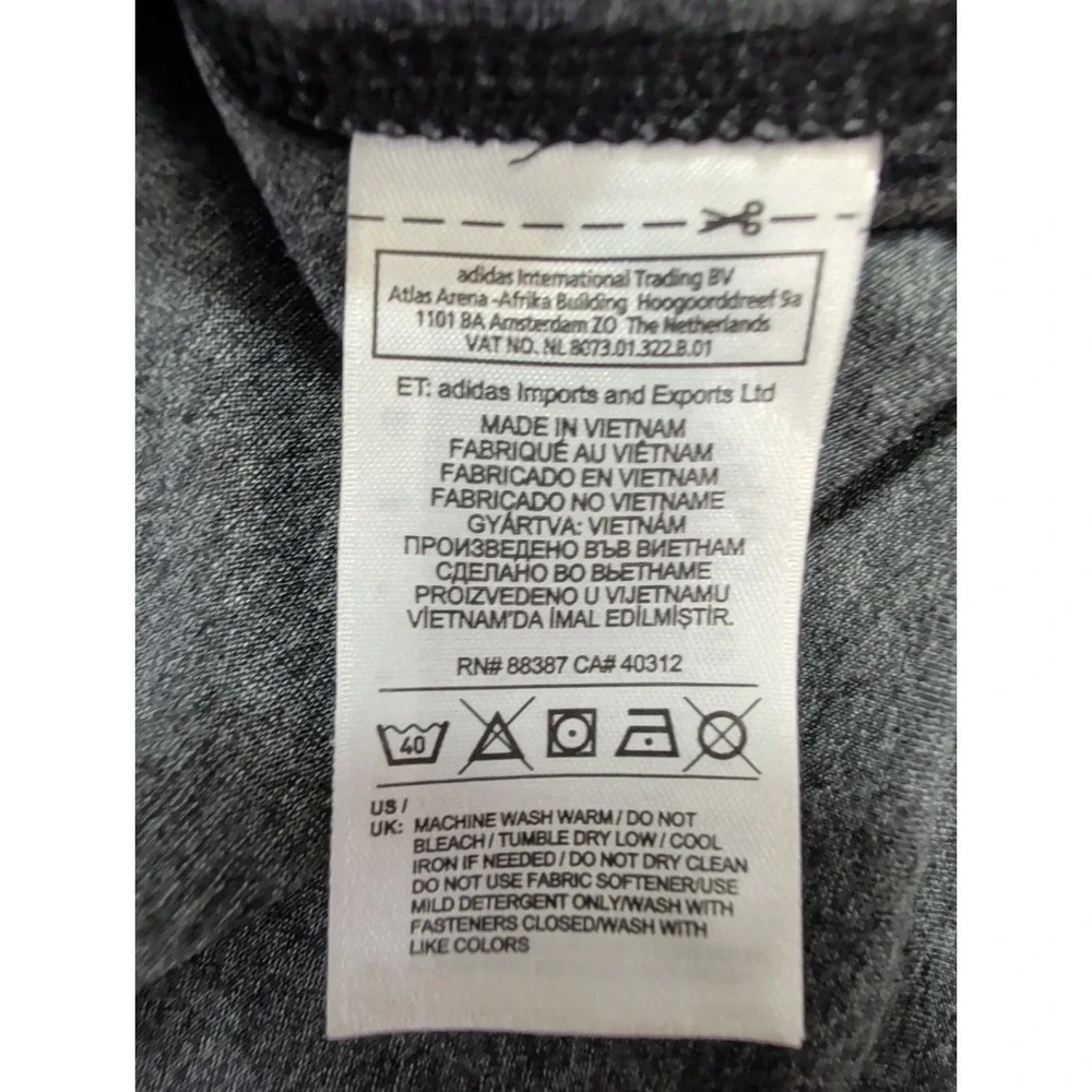 Adidas Running Mens L Gray Climalite 1/4 Zip Long Sleeve Reflective Shirt